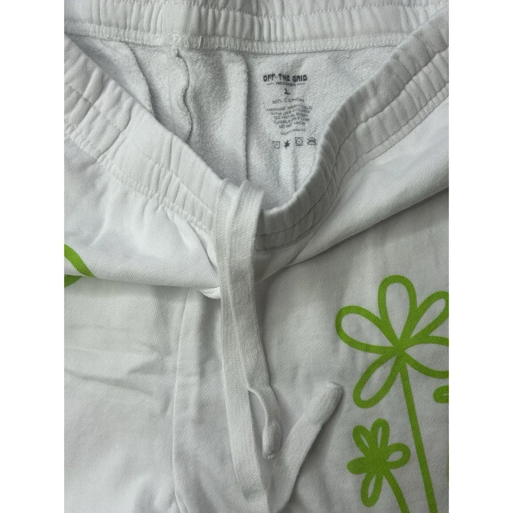 John Summit Off The Grid White Shorts Men's Sz Large EDM DJ 100% Cotton NWOT - Picture 7 of 7